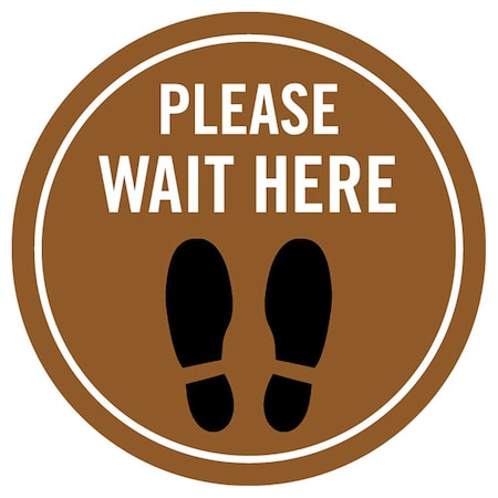 Please Wait Here W/ Feet, Brown, 15, 8495XBR